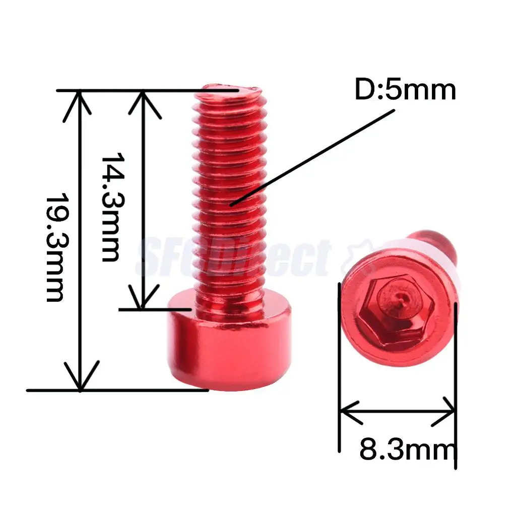 12Pcs Aluminum Bike Water Bottle Cage Bolts Holder Socket Screws 3 Colors