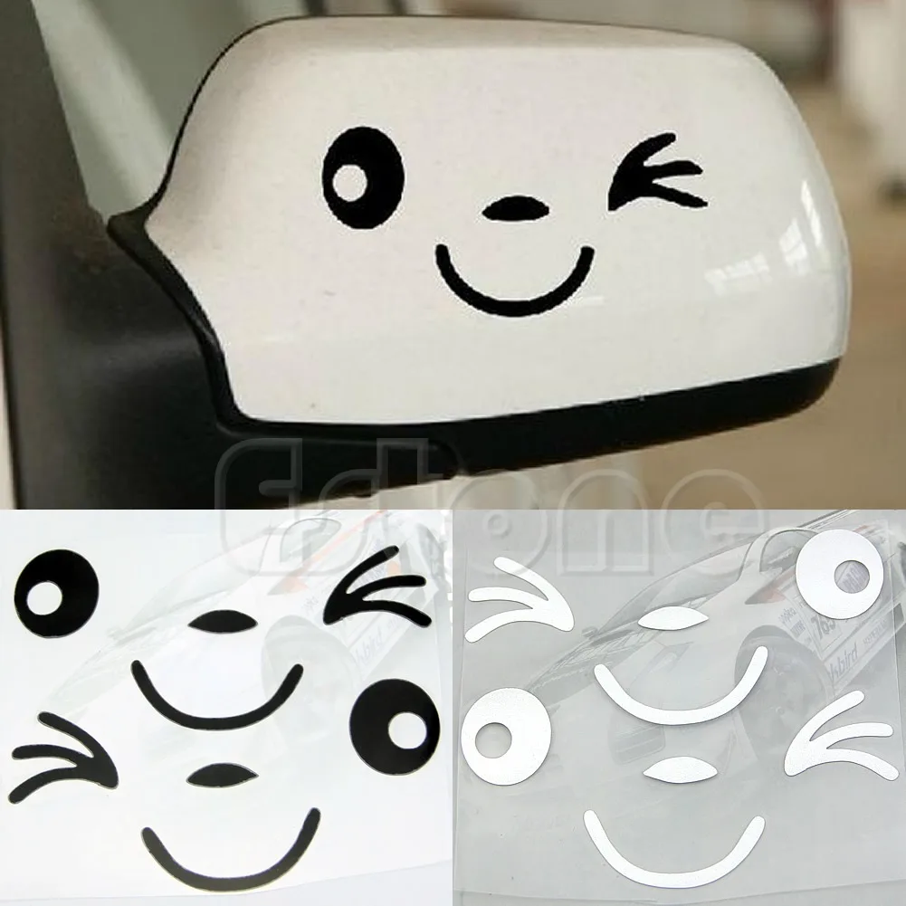 2Pcs Smile Face Design 3D Decoration Decal Sticker For font b Car b font Side font