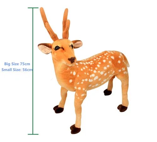 Fancytrader Big Simulation Reindeer Plush Toy Giant Soft Lifelike Stuffed Deer Doll 2 Models 4 Sizes Great Gift for Kids FT71013 (8)
