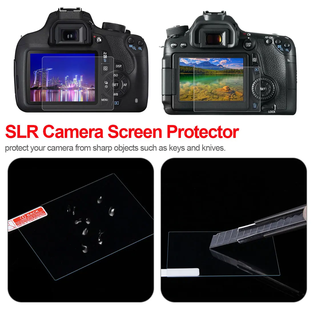 

Waterproof Glass Camera Photography LCD Film Camera Professional Screen Protector for Canon Tempered
