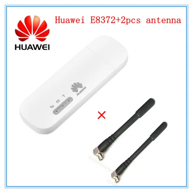 Разблокированный huawei E8372 E8372h-153 E8372h-608 с антенной 2 шт 150 м LTE USB Wingle LTE 4G USB WiFi модем автомобильный wifi PK E3372