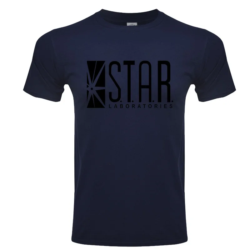 Мужская футболка с короткими рукавами и надписью «s Black Star Lab», новинка, Мужская футболка, Мужская футболка, одежда для мальчиков, аниме, комиксы, флэш - Цвет: Navy blue