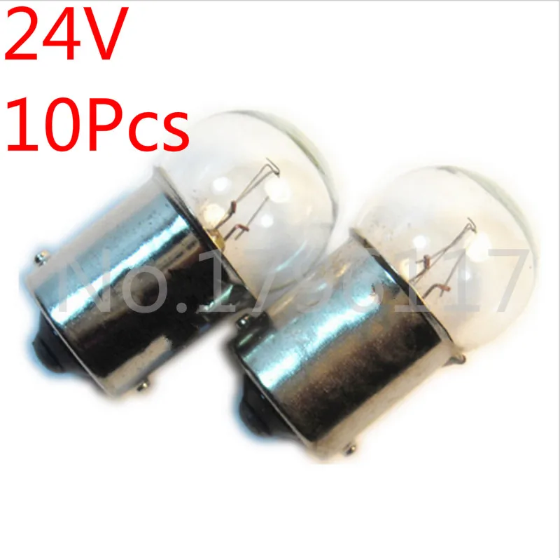 Lot 10 bulb lamp 24v lubricator poirette 24 volt 10w cap ba15s 1 contact 