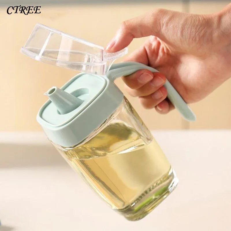 

CTREE 350ML/550ML Creative Glass Jug Leakproof Oil Tank Vinegar Pot Soy Sauce Oil Bottle Vinegar Bottle Sesame Kitchen Tool C638