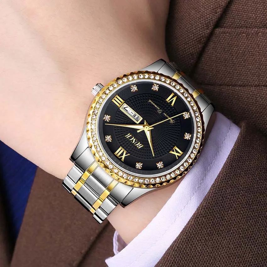

Watch men Brand Luxury Fashion Quartz Sport Watches Men Full Steel Military Clock Waterproof Gold men's Watch Relogio Masculino
