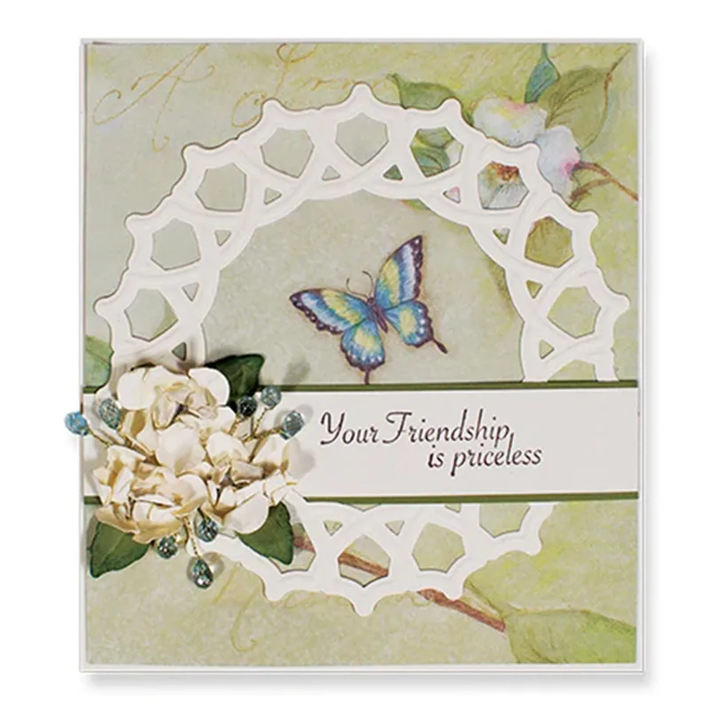 

Eastshape Hollow Frame Dies Circle Cutting Dies Metal Craft 2019 New Birthday Scrapbooking Card Making DIY Album Paper Embossing