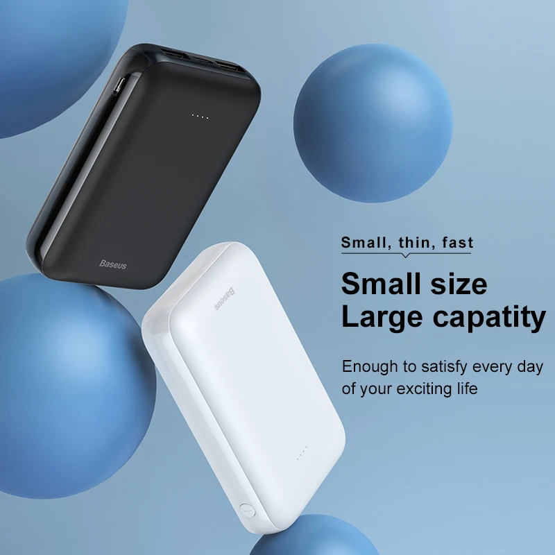  Baseus 10000 mAh Mini Power Bank Kleine Tragbare Ladegerät 10000 mAh Power Für iPhone Xiaomi Samsun