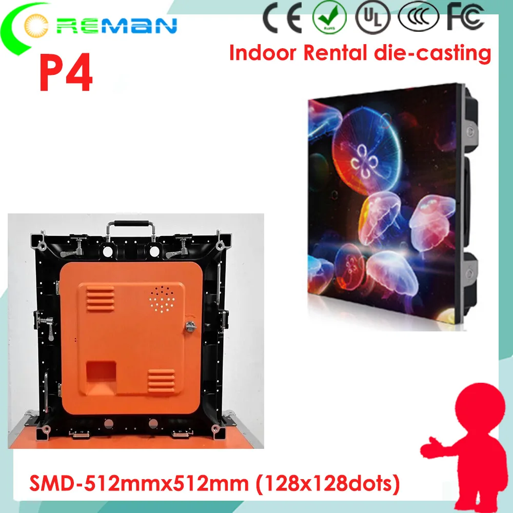 Low Price Ecran Geant Led Prix P4 128x256mm Led Module, Multi Color