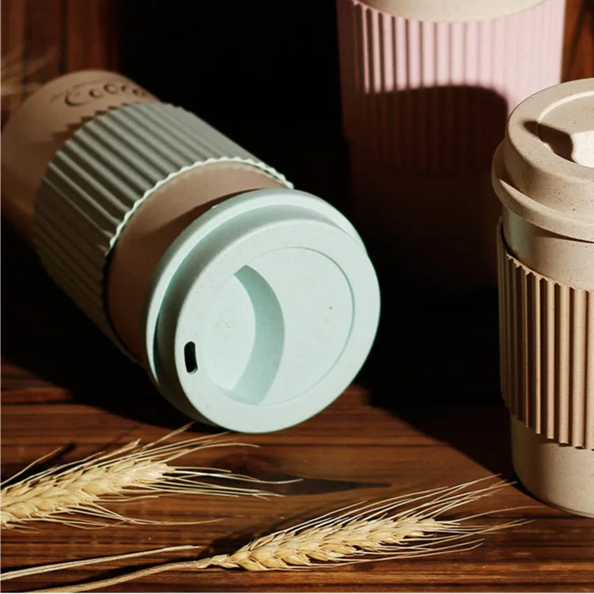 Cute Reusable Travel Cup To Go Coffee Cup Mug With Lid Wheat Stalk Pp Cup  Sleeve For Tea And Coffee - Mugs - AliExpress