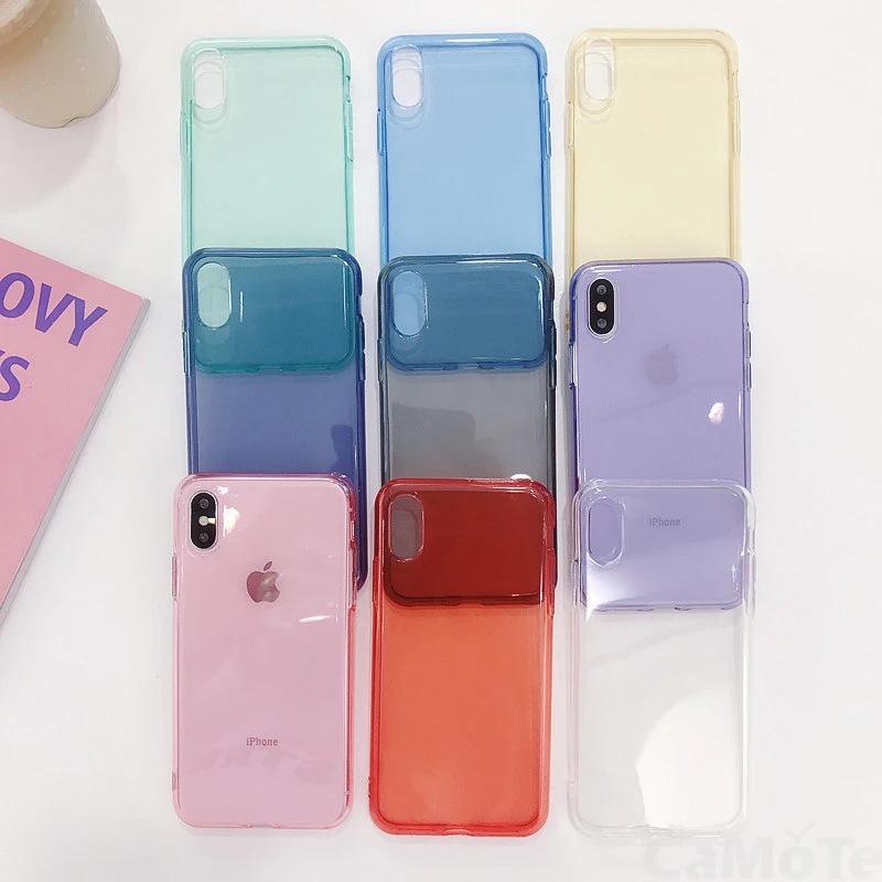 

Silicone case for iphone xs max case Solid Candy Matt Simple Soft Phone Thin Case Back Cover For iPhone 7case Plus 7 6Plus