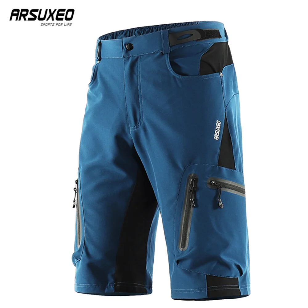 Calções de Ciclismo dos Homens Esportes ao ar Andar de Bicicleta Arsuxeo Livre Mtb Mountain Bike Resistente à Água Calças Soltas Caber 1202