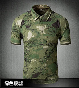 Тактическая Военная дышащая уличная рубашка с коротким рукавом быстросохнущая Мужская камуфляжная походная рубашка для скалолазания и рыбалки - Цвет: 03