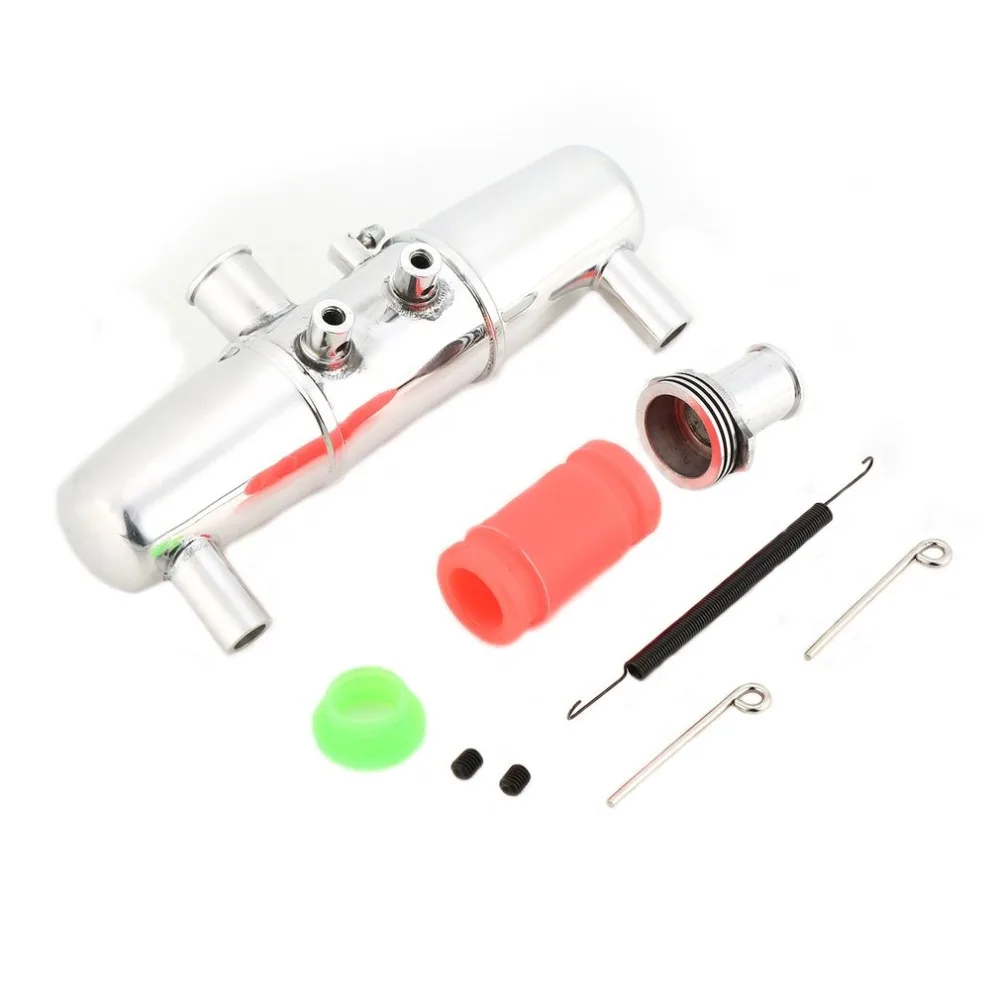 

18001P Upgrade Aluminum Alloy Dual Exhaust Joint Tubing for 1/8 HPI Nitro Savage 4.6 5.9 RC Car Parts Accessories