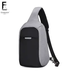 FRN Многофункциональный Анти-Вор Crossbody сумка Для мужчин водоотталкивающая сумка Грудь сумка зарядка через usb груди пакет короткой поездки