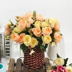 Йо Чо Свадебный букет невесты ручной Букет искусственного шелка Пион цветок DIY дома вечерние накладные Цветы оформление
