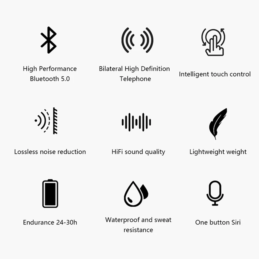 Наушники беспроводные JS18 TWS Bluetooth наушники для iPhone, двойные динамики объемные Новые водонепроницаемые спортивные наушники Smart touch вызов беспроводные наушники блютуз наушники наушники беспроводные huawei