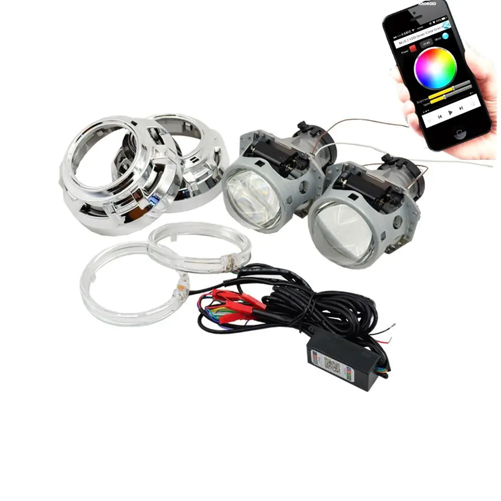 3 0 inch hella 5 car Bi xenon hid Projector lens with RGB app Bluetooth