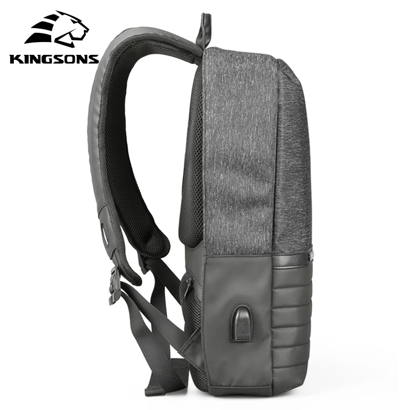 Рюкзак Kingsons для ноутбука 15 дюймов с usb зарядкой и защитой от кражи Мужской