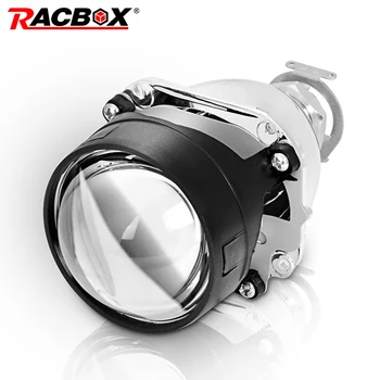 

RACBOX 1 pc 2.5inch car bi-xenon Projector lens motorcycle Universual Xenon lights LHD projector lens fit for H1 HID bulb