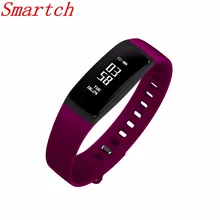 Smartch Smart Band измерять кровяное давление часы V07 Смарт-часы браслет сердечного ритма Мониторы Беспроводной Фитнес для Android IOS Телефон