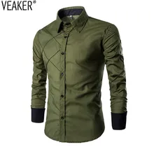 Новинка, мужские повседневные рубашки, синий, зеленый, черный цвет, мужская приталенная рубашка в клетку с длинным рукавом, camisa masculina, 10 цветов, M-3XL