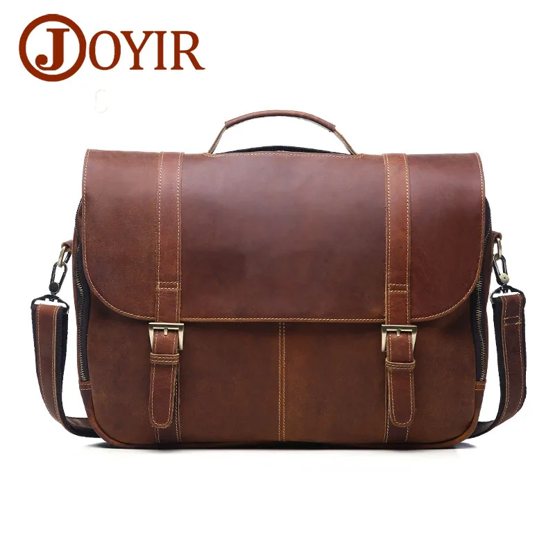 Luxury Vintage Men Genuine Leather Shoulder Bags Laptop Briefcase Messenger Crossbody Pouch ...