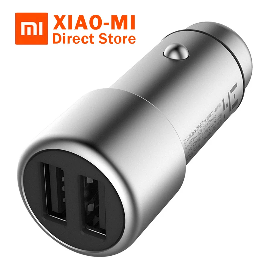 Оригинальное автомобильное зарядное устройство Xiaomi ZMI QC3.0, быстрая зарядка, 5 в/2,4 а, 9 в/2 а, 12 в/1,5 а, двойной USB порт, зарядное устройство для Xiaomi, iPad, samsung, iPhone