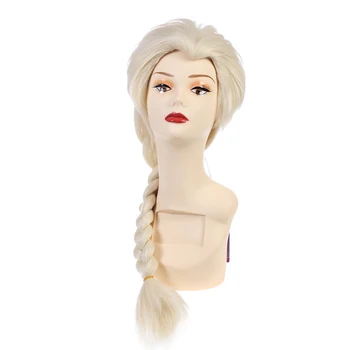 

Cosplay Wig Frozen Queen Princess For Adult Gril Lady Child Synthetic Long Costumes Party Halloween Braided Hair