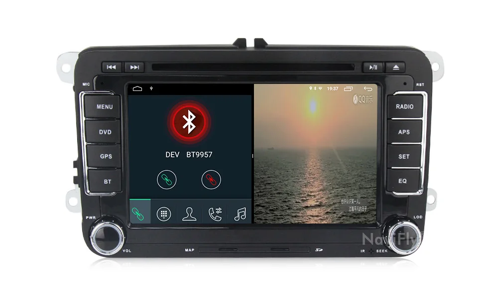 NaviFly 2 Din Android 9 автомобильный dvd gps для Volkswagen polo Passat B5 B6 B7 GOLF 5 GOLF 6 радио FM RDS 7708 IC 2 din wifi CANBUS