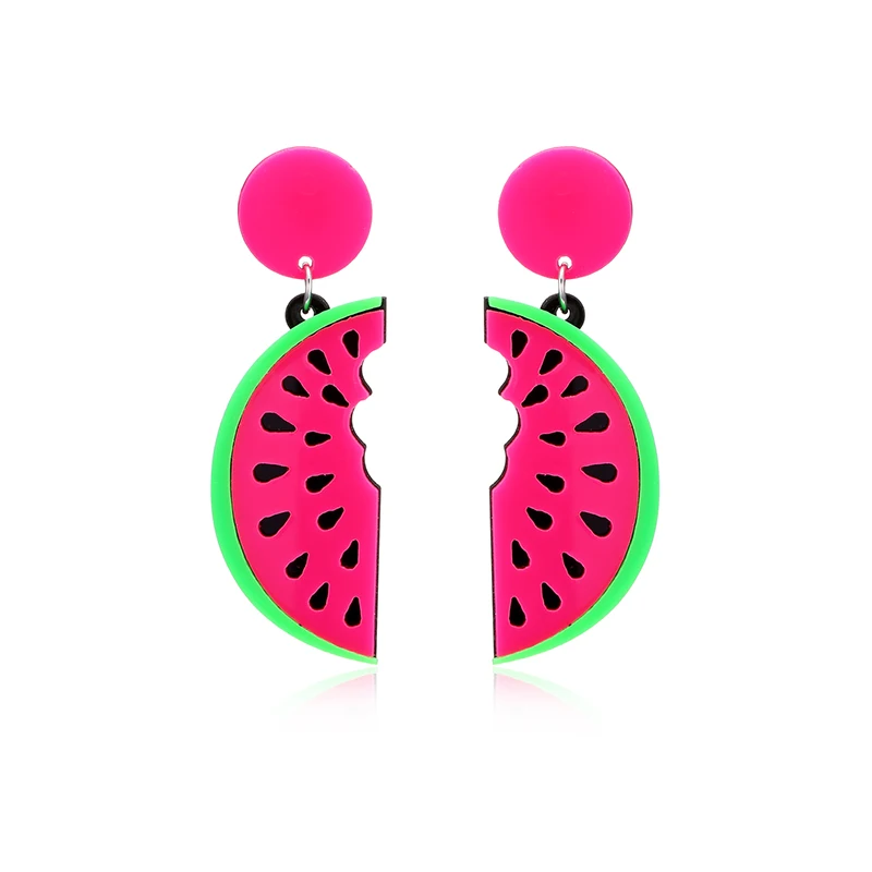 

MISANANRYNE Exaggerated Personality Acrylic Alloy Brincos Fruit Orange Lemon Shape Stud Earrings For Women Hot Jewellry