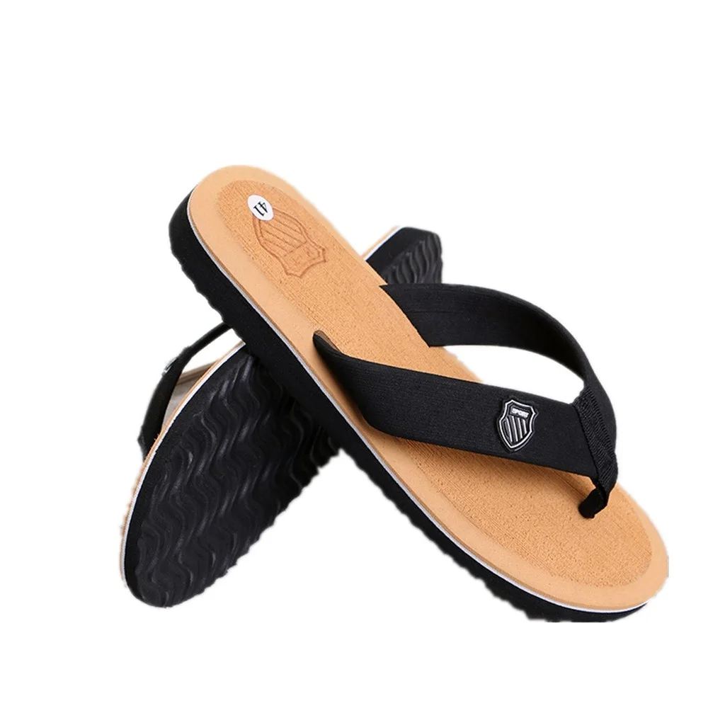 Для мужчин s Летние тапочки Для мужчин вьетнамки пляжные сандалии повседневные обуви помещение Улица тапочки - Цвет: Шоколад