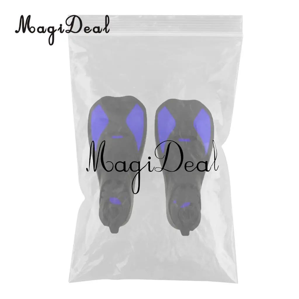 MagiDeal Universal Full Foot Short Fins Scuba Diving Swim Training Flippers Kid Adult Swimming Fins Snorkeling Water Fin 6 Sizes
