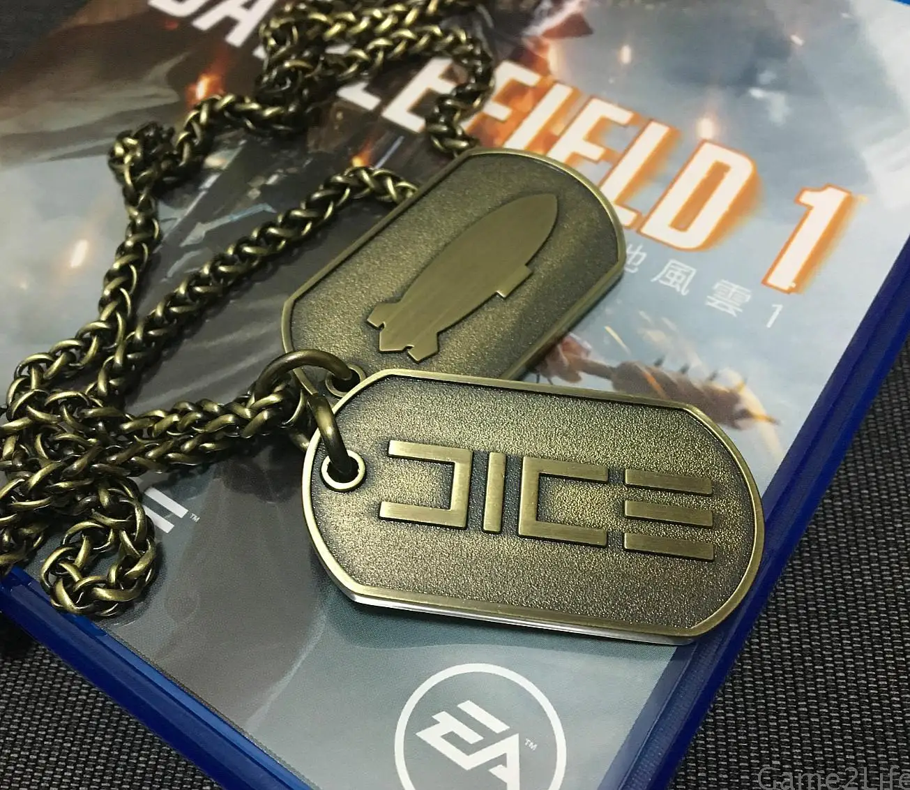 Battlefield 1 Game Limited Edition Metal Dog Tag Necklace Pendant  For Men 3