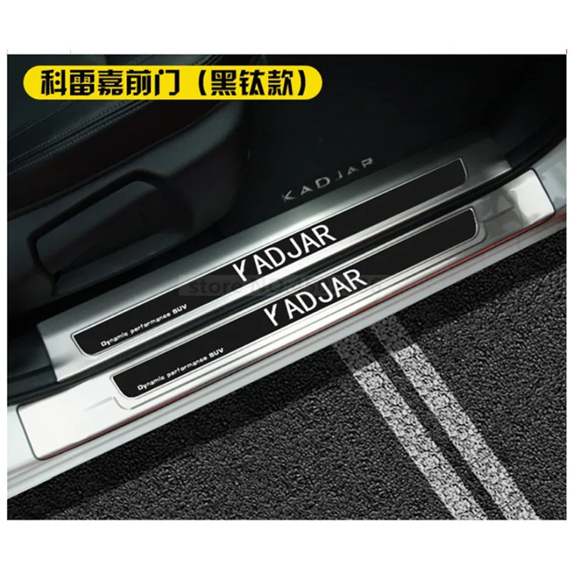 

High quality stainless steel internal external Scuff Plate/Door Sill For Renault Kadjar 2016 2017 Car styling 4pcs