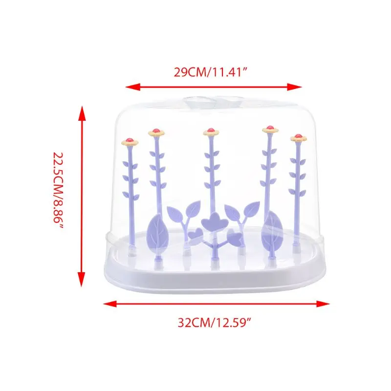 Тип цветка многофункциональный держатель для детской бутылочки ящик для хранения дренажная Стойка С Пылезащитным покрытием дети младенцы бутылки сушильные стеллажи