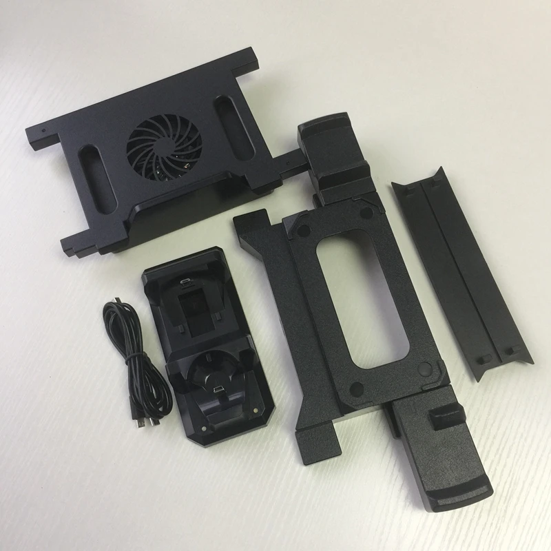 TENZERO Game Disk Storage Tower Stand Holder For PS4 Slim PS4 PRO For PS VR Controller Move Charging and Console Cooling Fan    