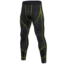 Мужские обтягивающие штаны с принтом, дышащие быстросохнущие Спортивные Компрессионные Мужские длинные брюки, спортивные Леггинсы для спортзала