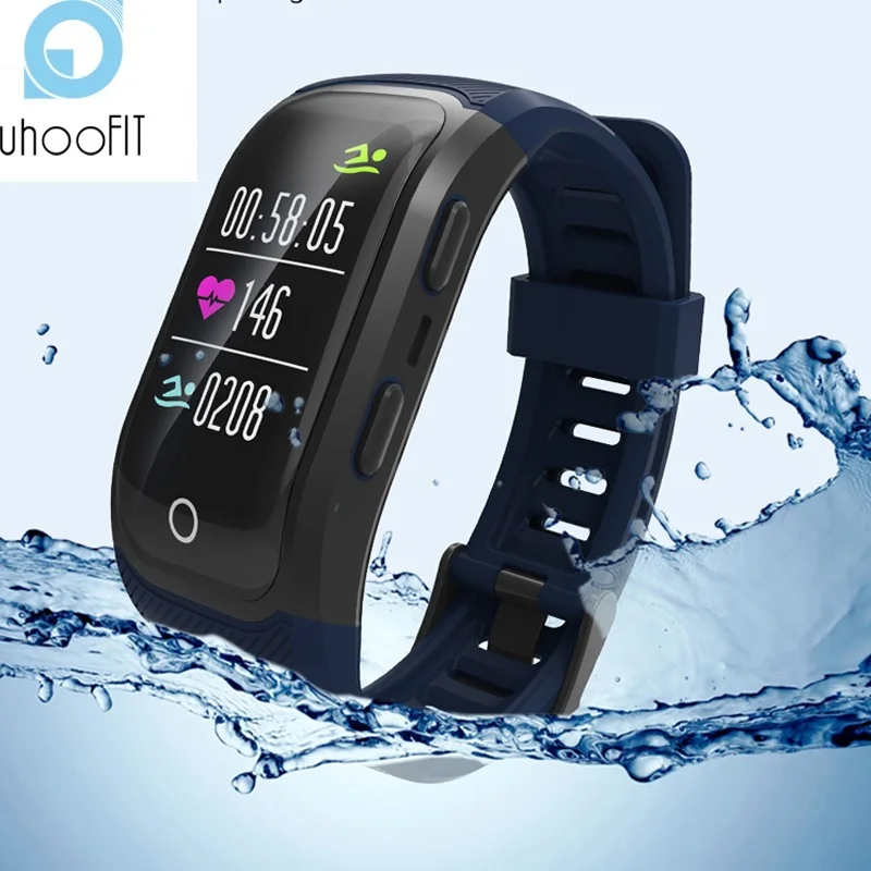 

UHOOFIT Waterproof Color Screen Smart Wristband S908S Activity Tracker Sport GPS Smart watch Heart Rate Monitor Fitness Bracelet