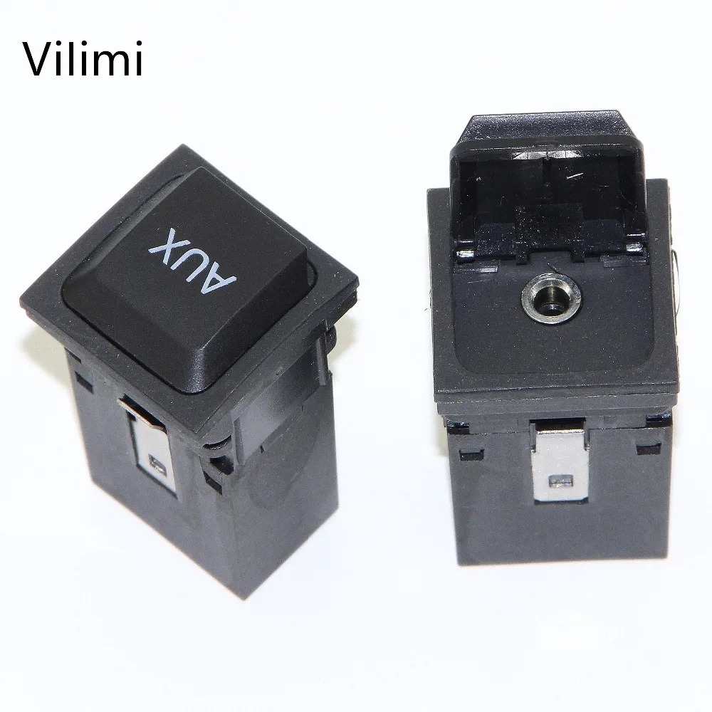 2Pcs NEW AUX Audio Input Auxiliary Interface Switch Socket For VW Golf