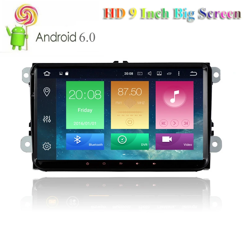 Android 9 0 OS 2 DIN Автомобильный мультимедиа дюймов для VW JETTA GOLF MK5 MK6 GTI PASSAT B6 Tiguan POLO SKODA