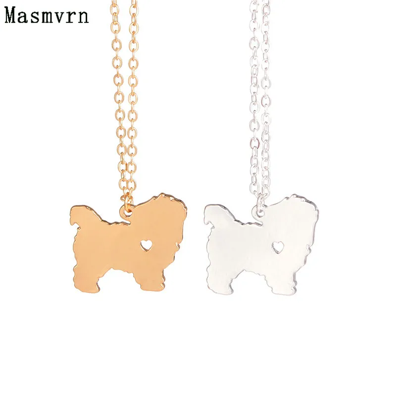Fashion Maltese Necklace Dogs Breed Silver Charm Personalized Pets
