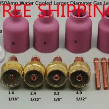 17PK TIG расходный комплект большой диаметр глинозема насадка газ объектив Коллет тела подходит TIG сварочный факел WP 17 18 26