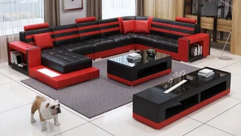 

Nice Color Combination Genuine Leather Sofa Set with Couch