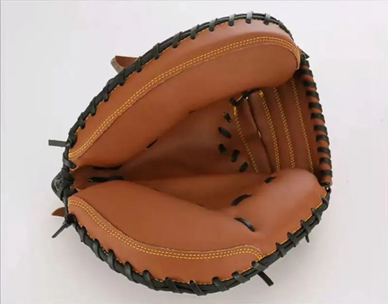 Высокое качество! Взрослые Молодежные бейсбольные перчатки софтбол утолщенные Прочные мягкие ПВХ кожаные кувшин перчатки Инфилд Catchers