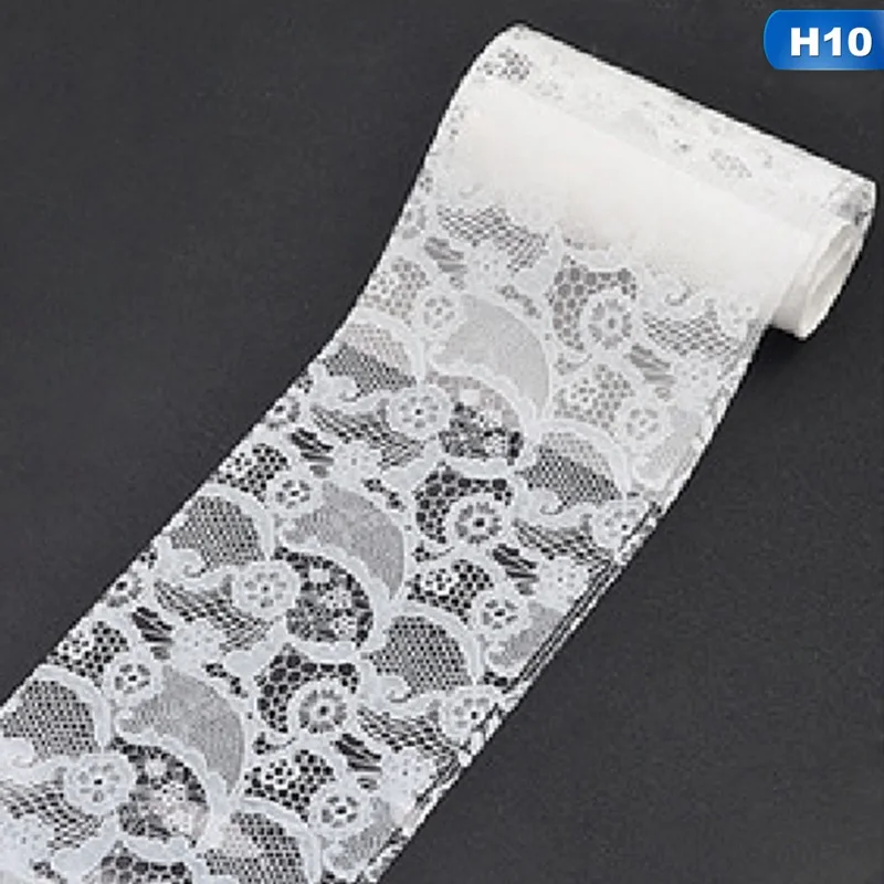 

1pcs Nail Art Transfer Foil Stickers Sexy Lace Mixed Flower Patterns White For DIY Manicure Decoration Accessories