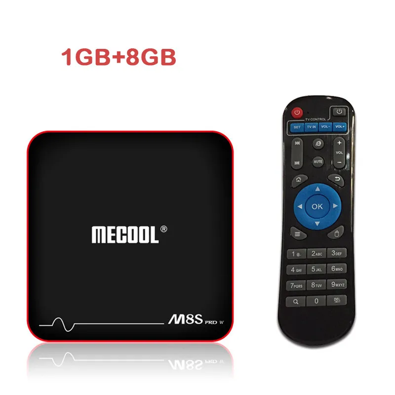 MECOOL M8S PRO W 2,4G Голосовое управление Android 7,1 ТВ приставка Amlogic S905W четырехъядерный 2 ГБ/16 ГБ медиаплеер WiFi 4K H.265 телеприставка - Цвет: 1G 8G