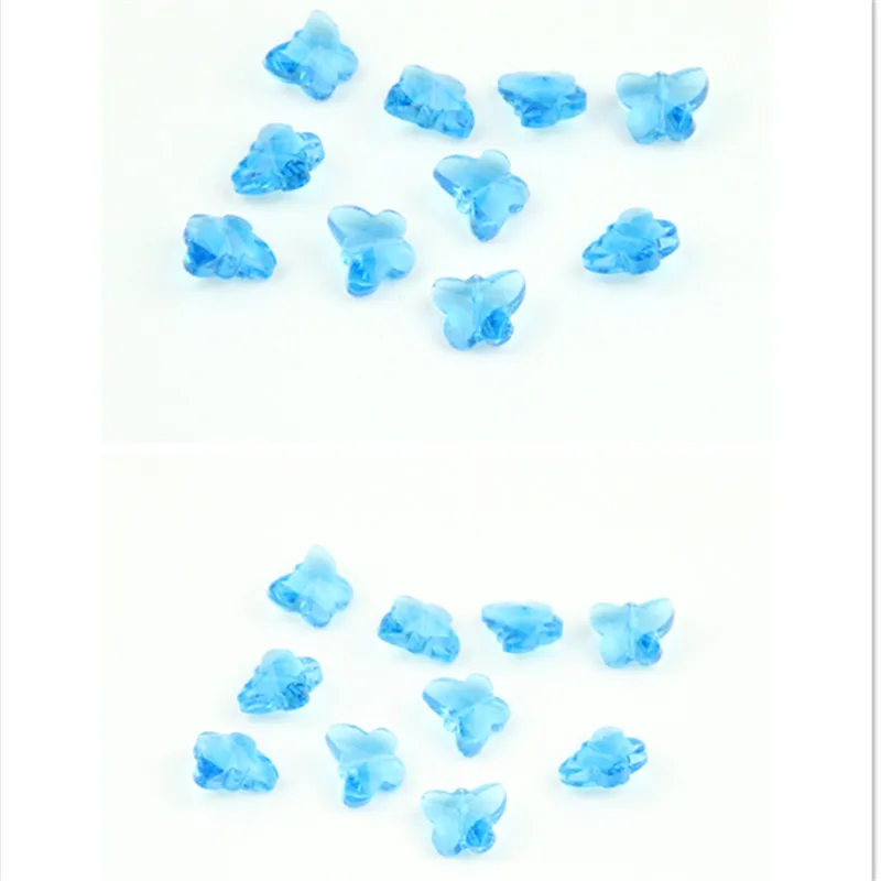 Fast Shipping Aquamarine 2000pcs Glass Crystals Lamp Parts Butterfly