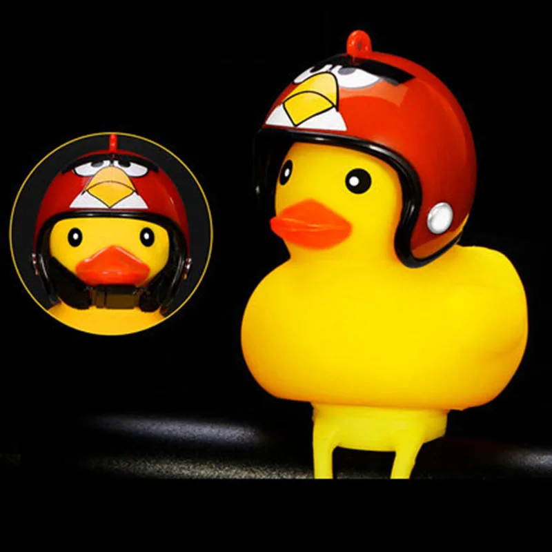 

Bicycle Light Bell Yellow Duck Shape Bike Bell Horn Children Adult Bicycle Light Rubber Toy MTB Road Bike Motor Helmet Riding