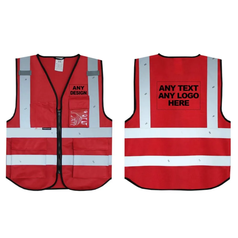 

Personalised Salzmann 3M Multi-Pocket Working Vest with Single Color Custom Imprint