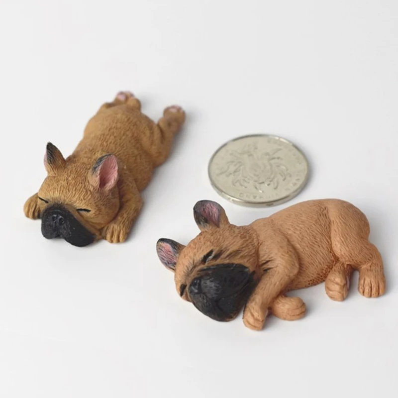 3D Французский бульдог магнит милый Спящая собака доска для надписей на холодильник магниты для офиса украшения дома
